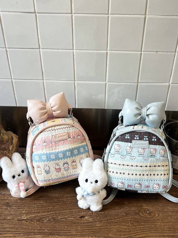 Korean Cartoon Kitten Mini Backpack for Girls
