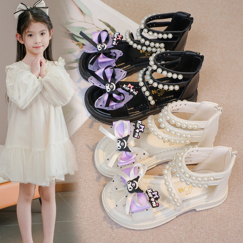 Girls Kuromi Soft Sole Princess Roman Sandals