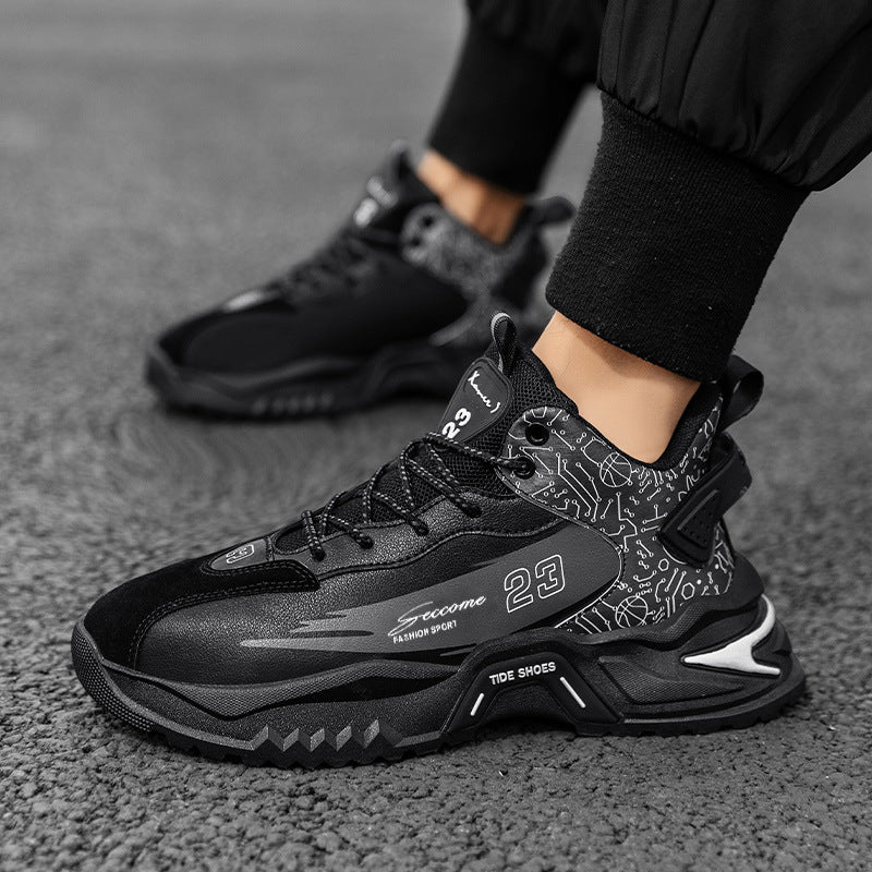 Men Thick Sole Casual Sneakers Shock Absorbing Running Shoes