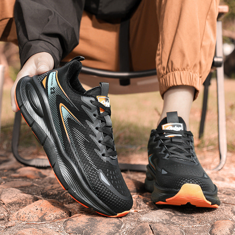 Men Cashmere Lined Leather Sneakers Warm Casual Running Shoes