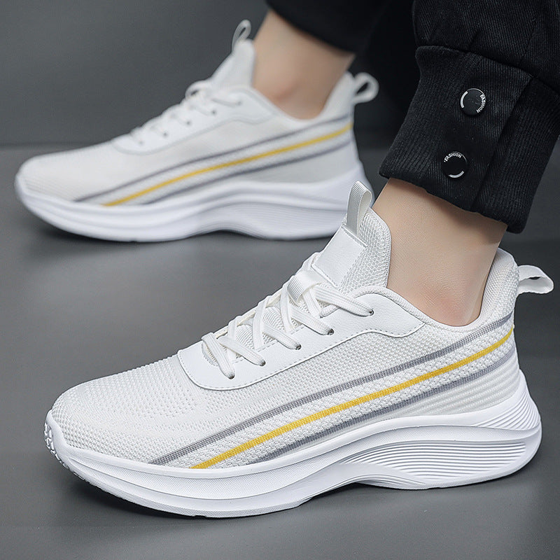 Men Large Size Breathable Casual Running Sports Shoes White