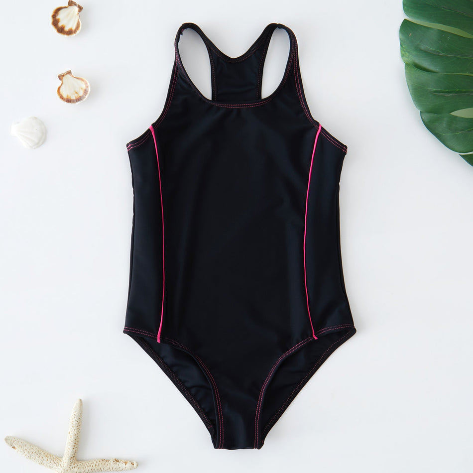 Kids One Piece Sports Swimsuit Quick Dry Sun Protection Swimwear