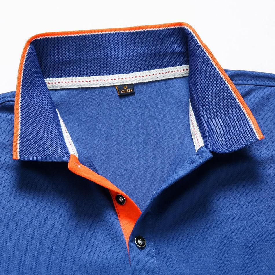 Men's Quick-Dry Polo Work Shirt with Custom Logo Print
