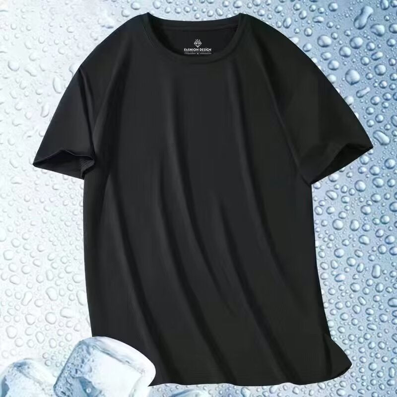 Unisex Ice Silk Quick-Dry Mesh Short Sleeve T-Shirt