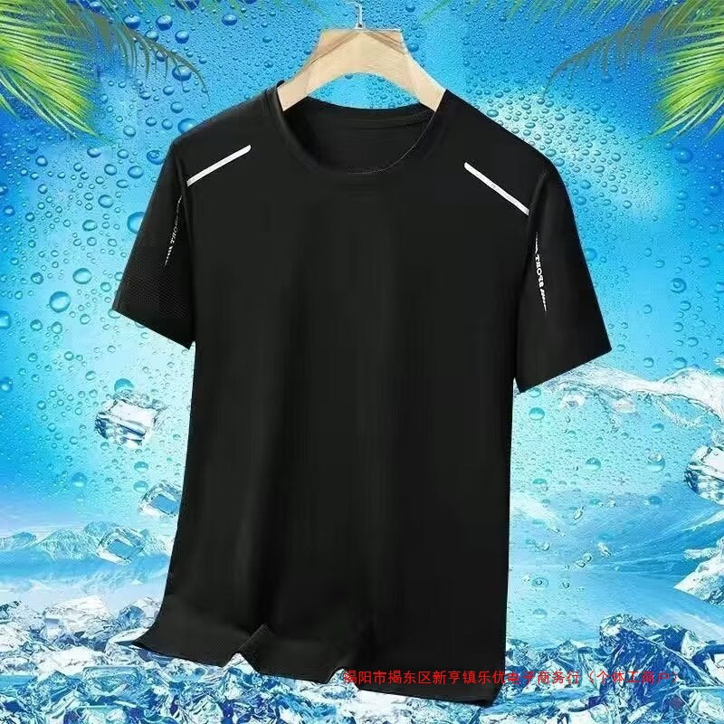 Men's Ice Silk Quick-Dry Mesh Short Sleeve T-Shirt