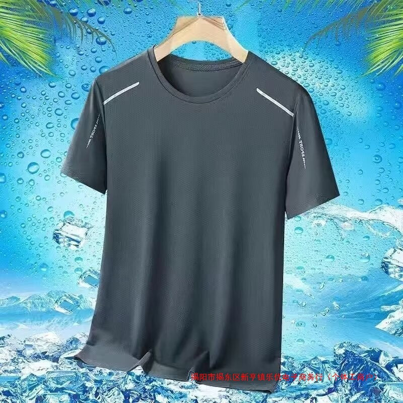 Men's Ice Silk Quick-Dry Mesh Short Sleeve T-Shirt
