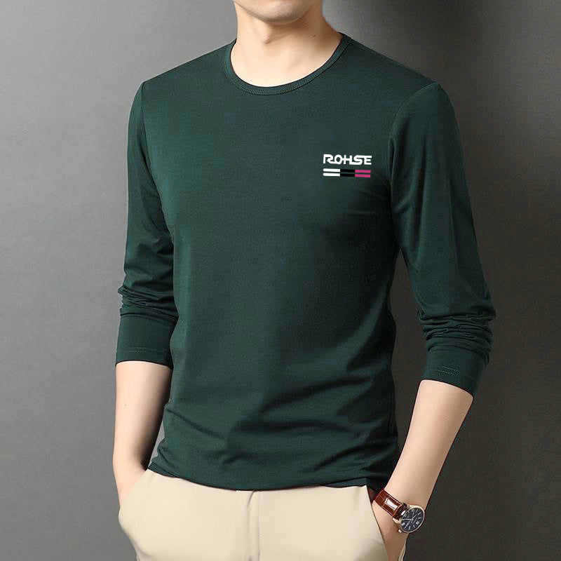 Men's Printed Long Sleeve Crew Neck Casual T-Shirt