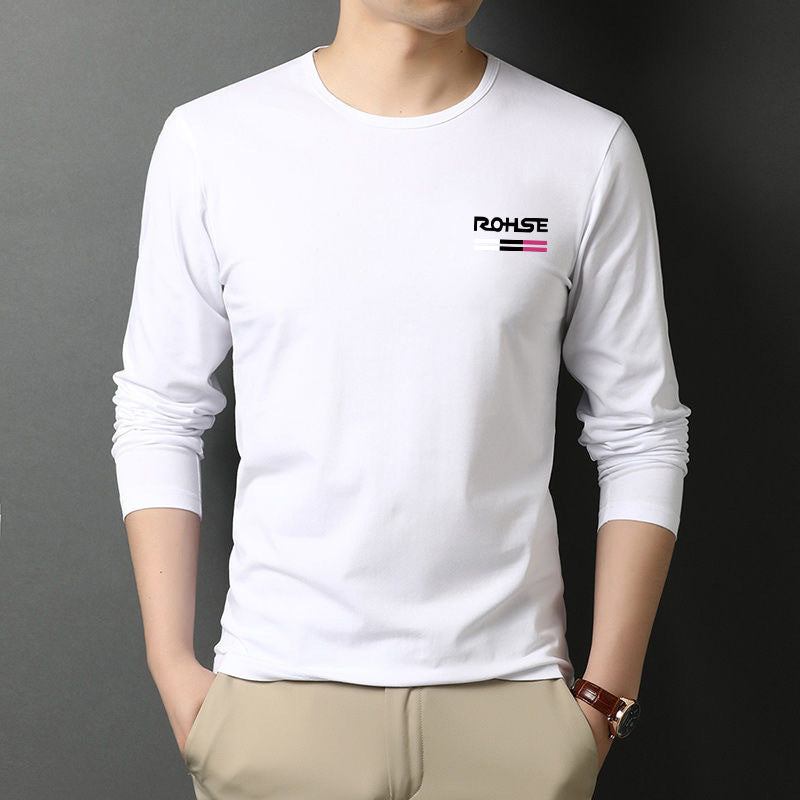 Men's Printed Long Sleeve Crew Neck Casual T-Shirt