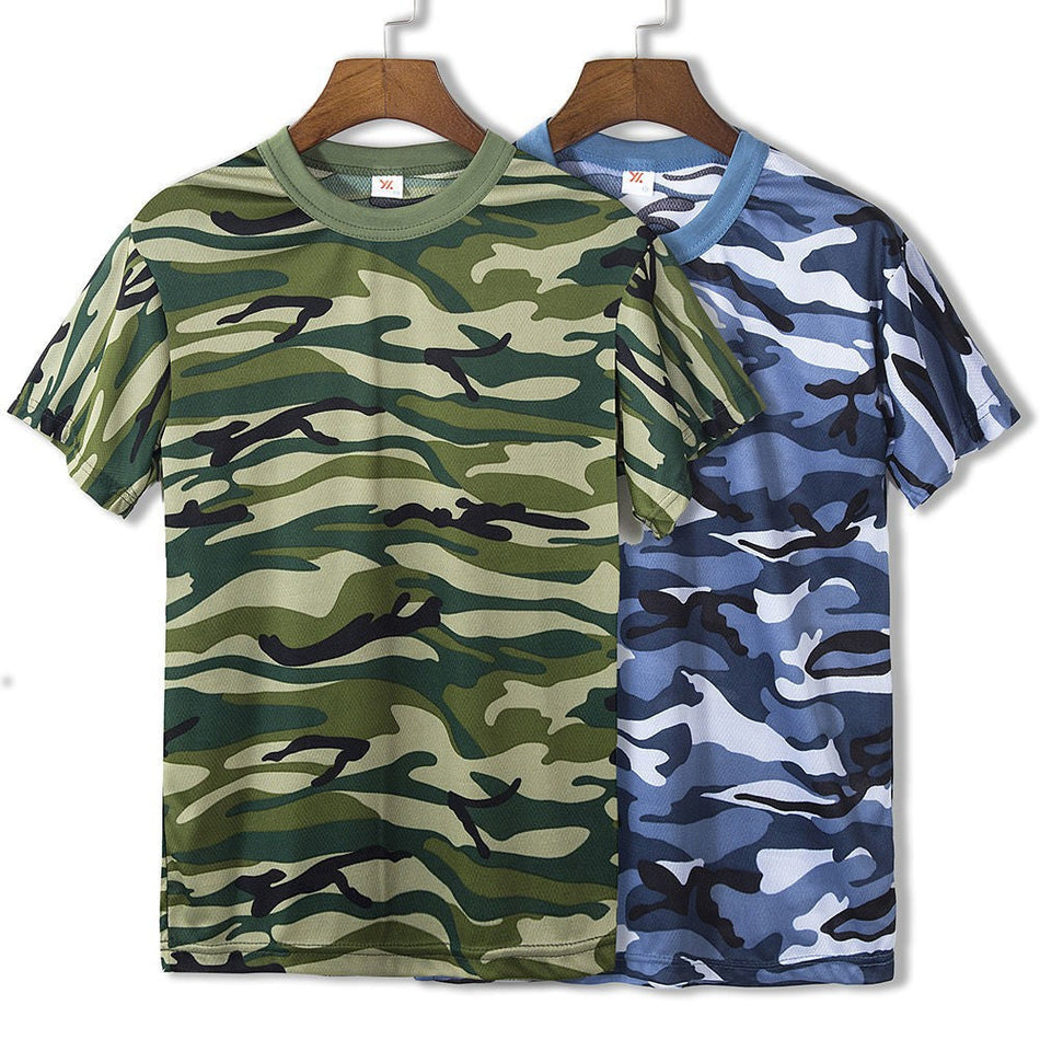 Unisex Camouflage Military Training T-Shirt Set