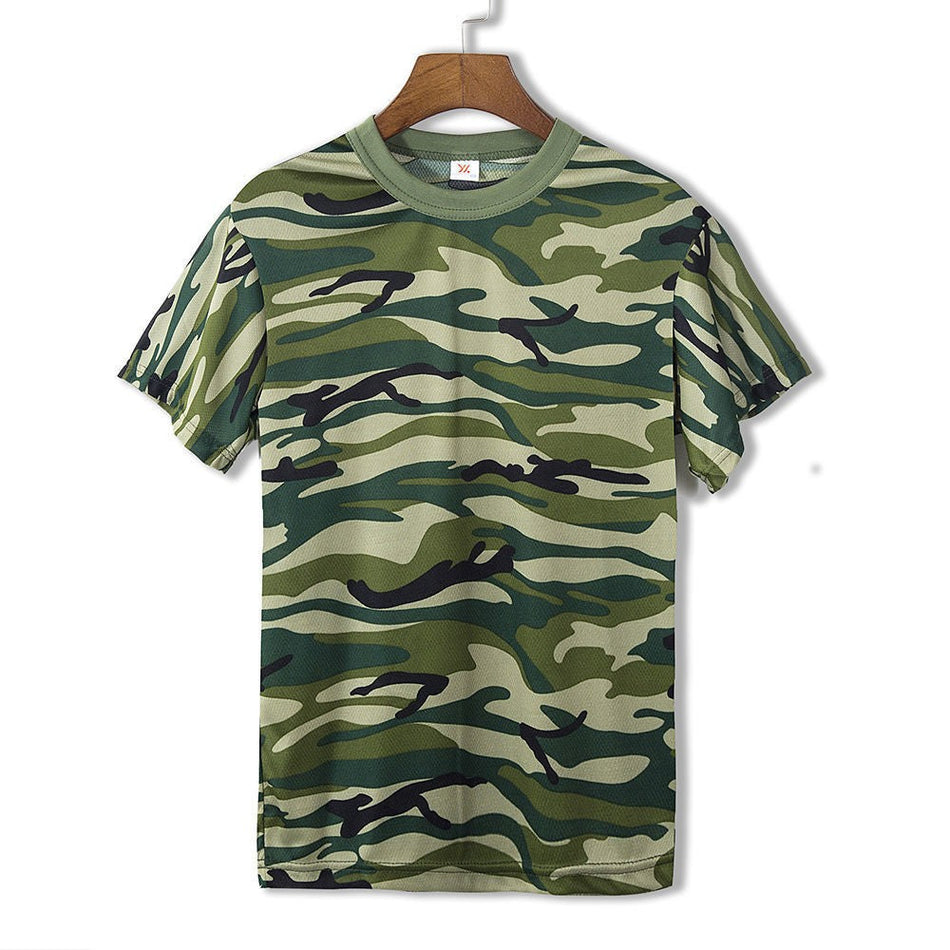 Unisex Camouflage Military Training T-Shirt Set