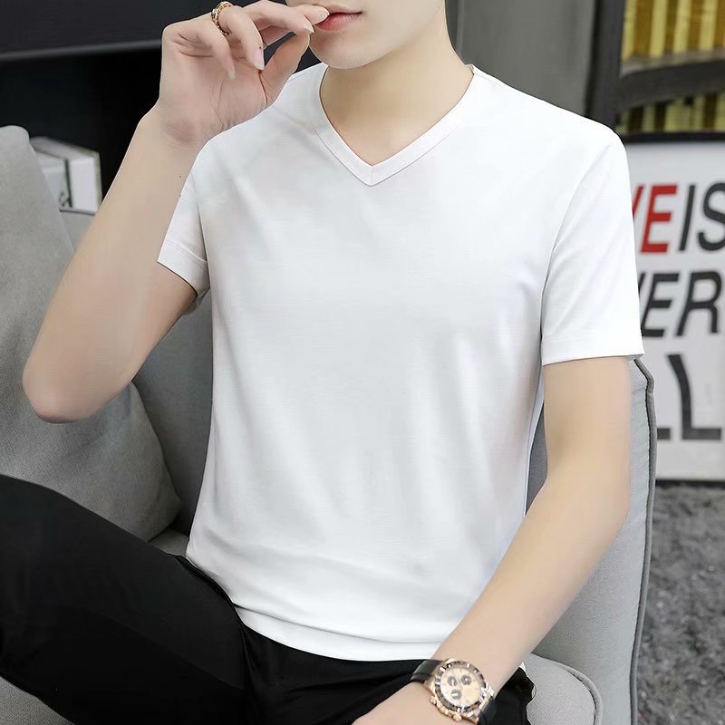 Men's Slim Fit V-Neck Short Sleeve T-Shirt