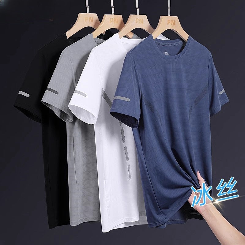 Men's Ice Silk Quick-Dry Loose Fit Sports T-Shirt