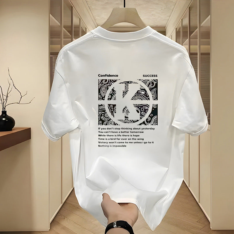 Men's Loose Fit Retro High Street Short Sleeve T-Shirt
