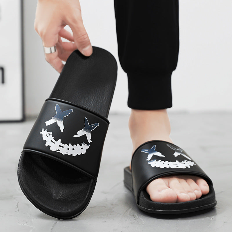 Men's Thick Sole Flip Flops Beach Sandals Outdoor Casual Slippers