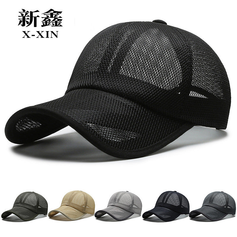 Men's Breathable Mesh Sun Hat Summer Outdoor UV Protection Cap