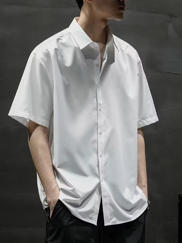 Men's No-Iron Loose Fit Short Sleeve Casual Shirt