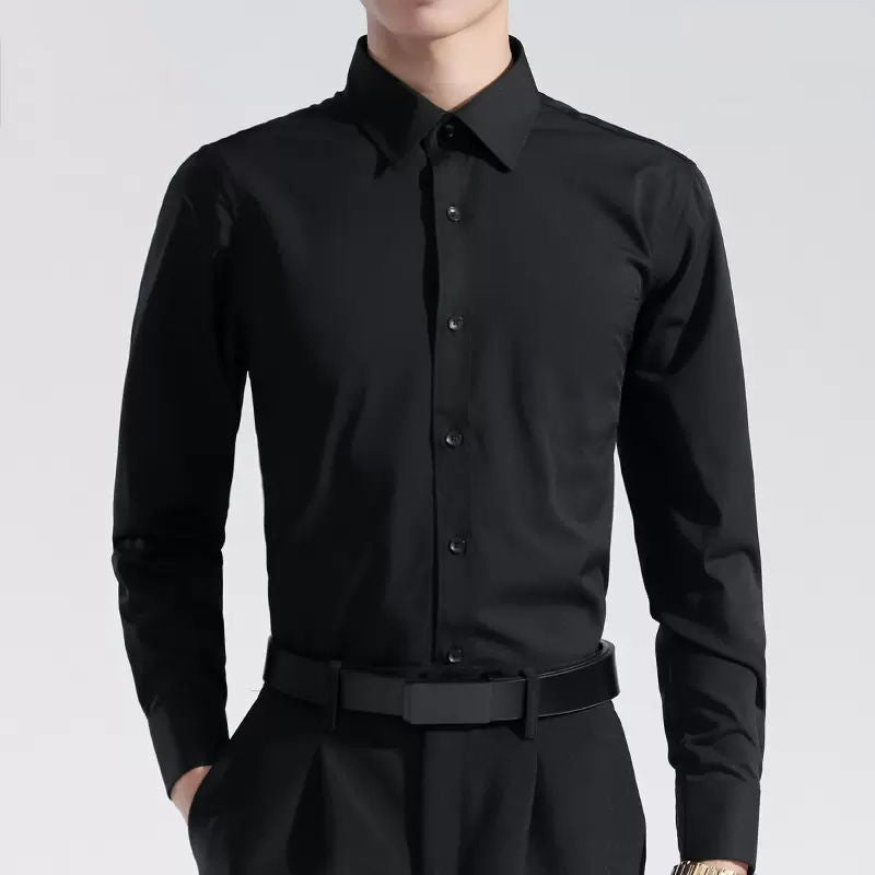 Men's Slim Fit Business Casual Long Sleeve Shirt