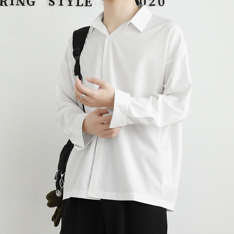 Men's No-Iron Drapey Long Sleeve Casual Shirt