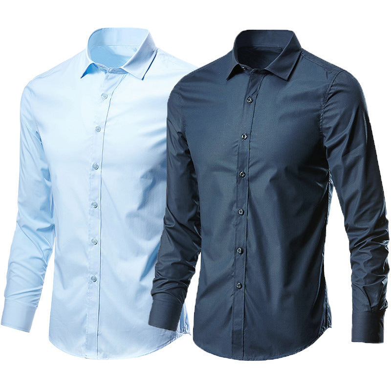 Men's Non-Iron Slim Fit Business Long Sleeve Shirt