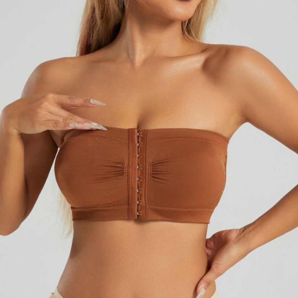 Women's Plus Size Strapless Wireless Tube Bra Seamless Fit