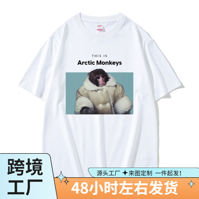 Arctic Monkeys Graphic Print T-Shirt Unisex Casual Streetwear Tee