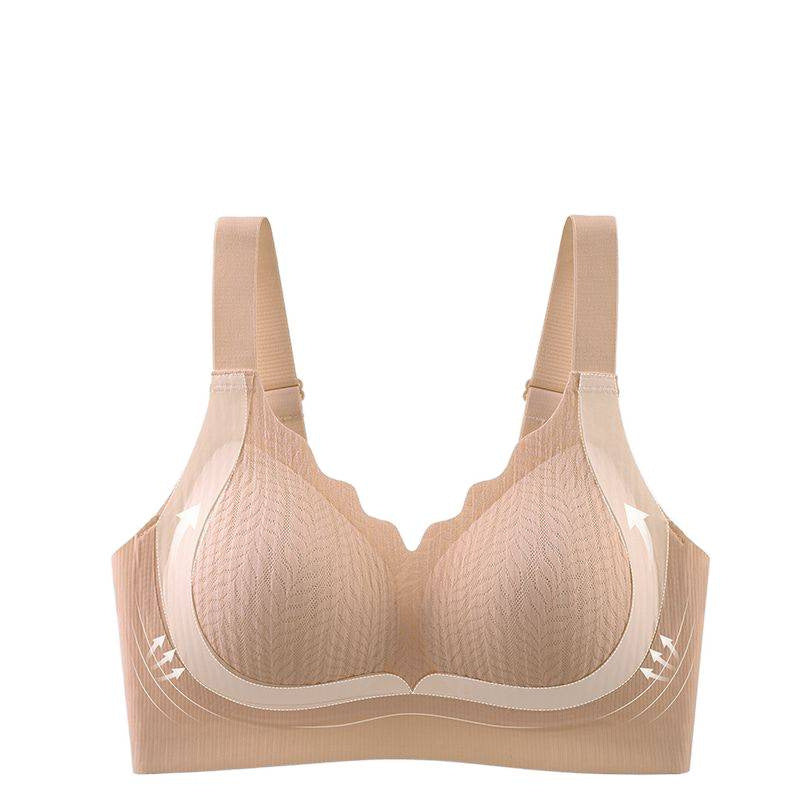 Women's Seamless Wireless Push-Up Bra with Fixed Molded Cups