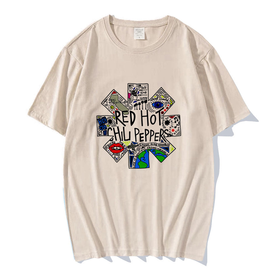 Red Hot Chili Peppers Inspired Graphic T-Shirt Unisex Summer Tee