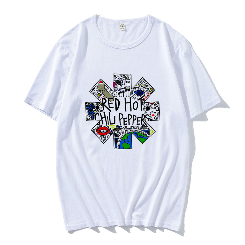 Red Hot Chili Peppers Inspired Graphic T-Shirt Unisex Summer Tee