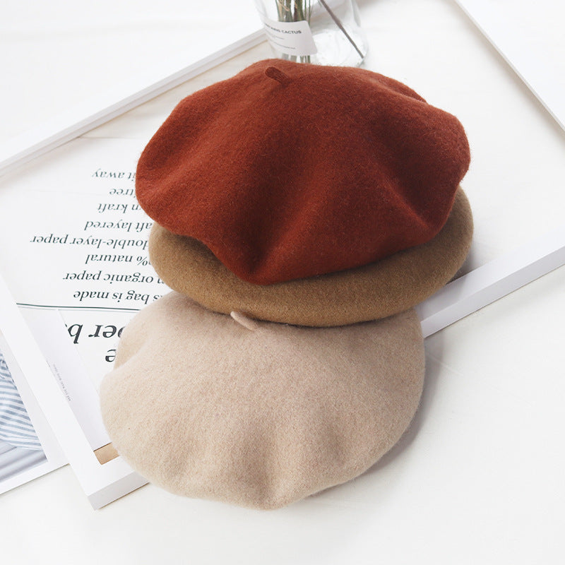 Women’s Wool Beret – Vintage Cashmere Painter Hat