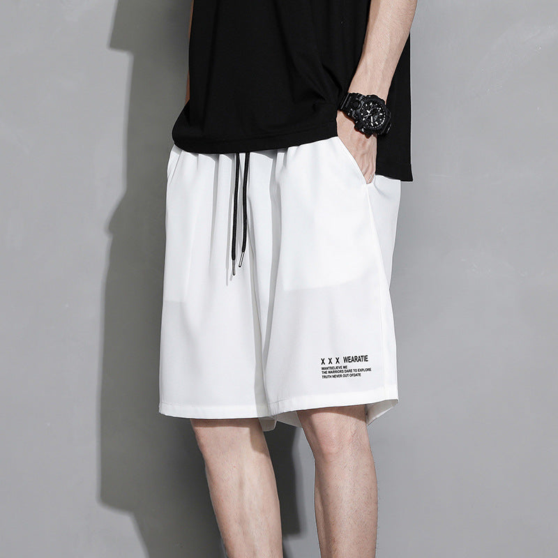 Men's Ice Silk Quick-Dry Basketball Sports Shorts