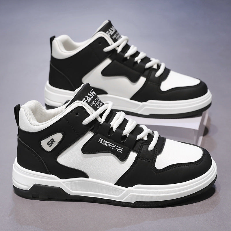 Men's Breathable High-Top Thick Sole Casual Sneakers