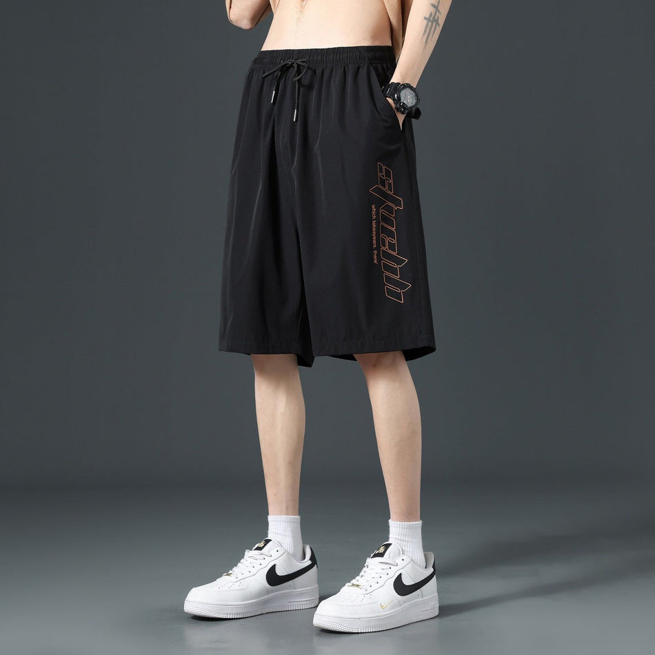 Men's Plus Size Ice Silk Loose Casual Sports Shorts