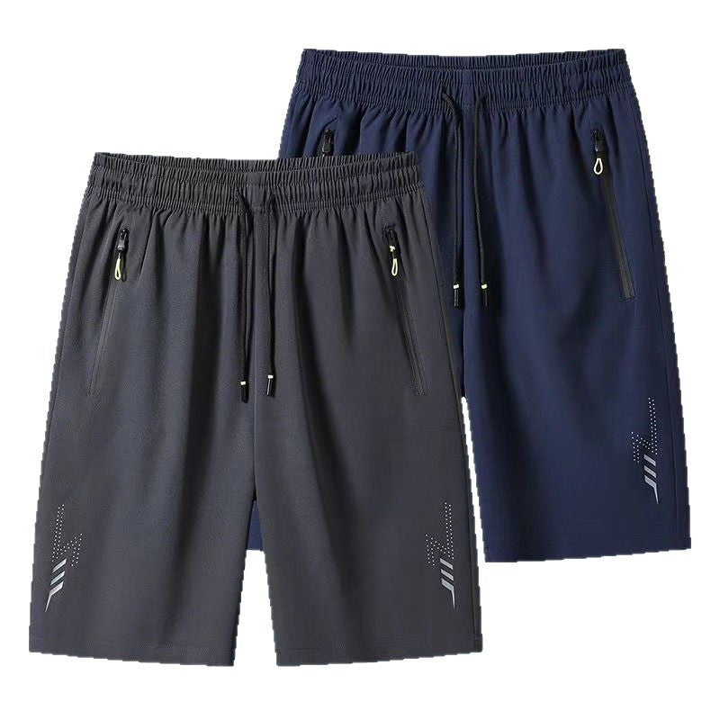 Men's Ice Silk Quick-Dry Elastic Beach Shorts