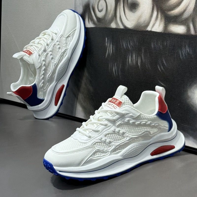 Men's Low-Top Thick Sole Casual Dad Sneakers