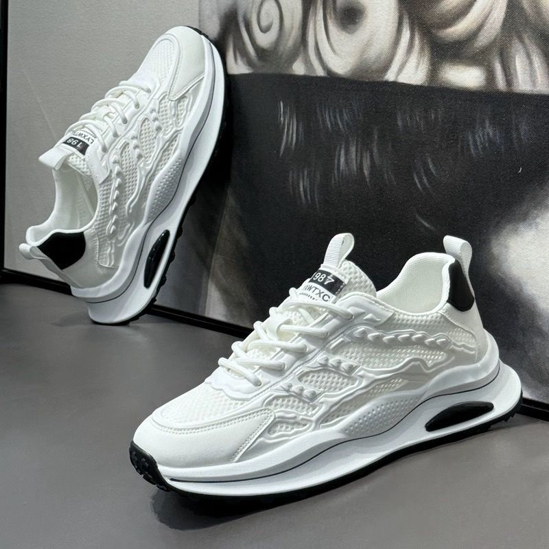 Men's Low-Top Thick Sole Casual Dad Sneakers