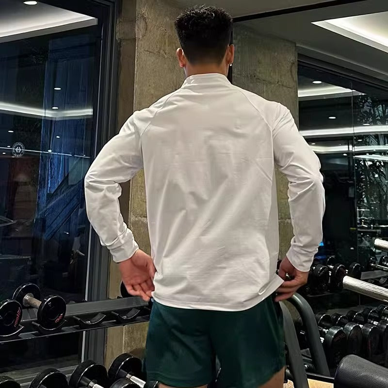 Men's Half-Zip Fleece-Lined Performance Training Top