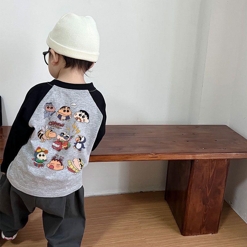 Premium Cotton Cartoon Patchwork Kids Long Sleeve T-Shirt