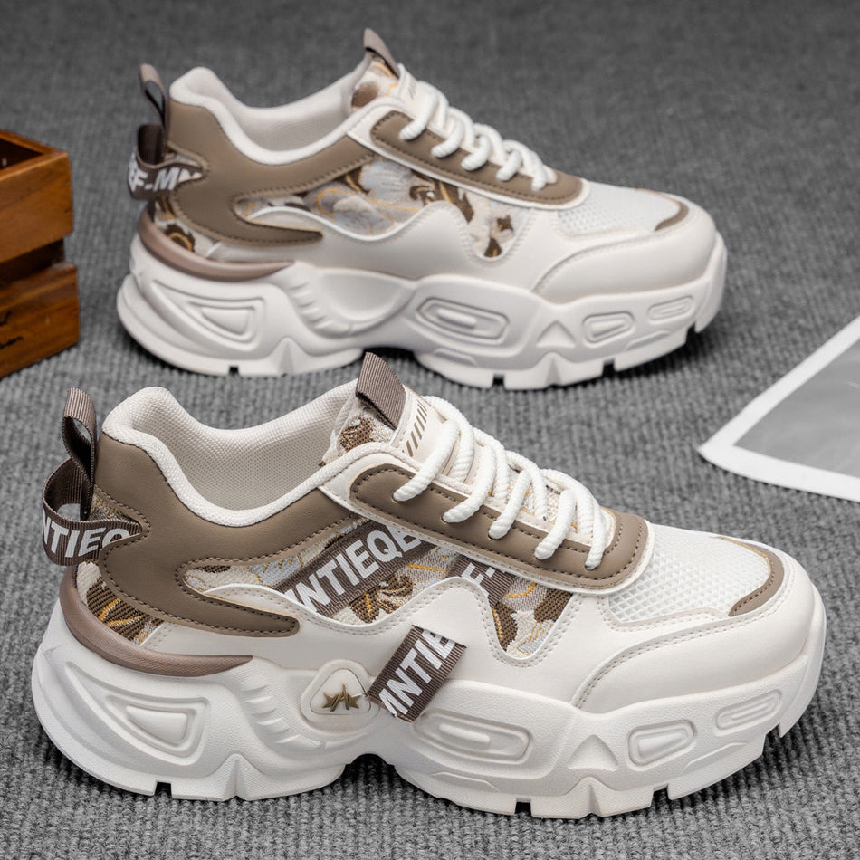 Men's Mesh Breathable Thick Sole Casual Dad Sneakers