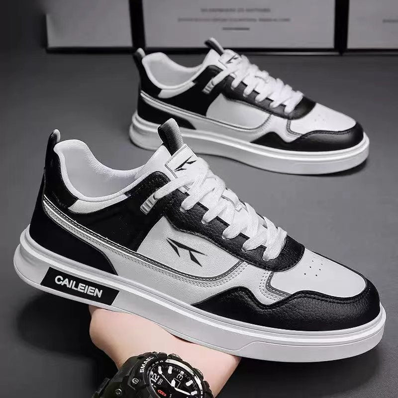 Men's Breathable White Thick Sole Non-Slip Casual Sneakers Shoes