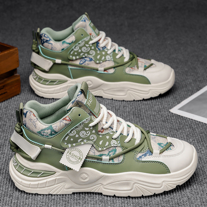 Men's Thick Sole Non Slip Casual Running Dad Sneakers Shoes