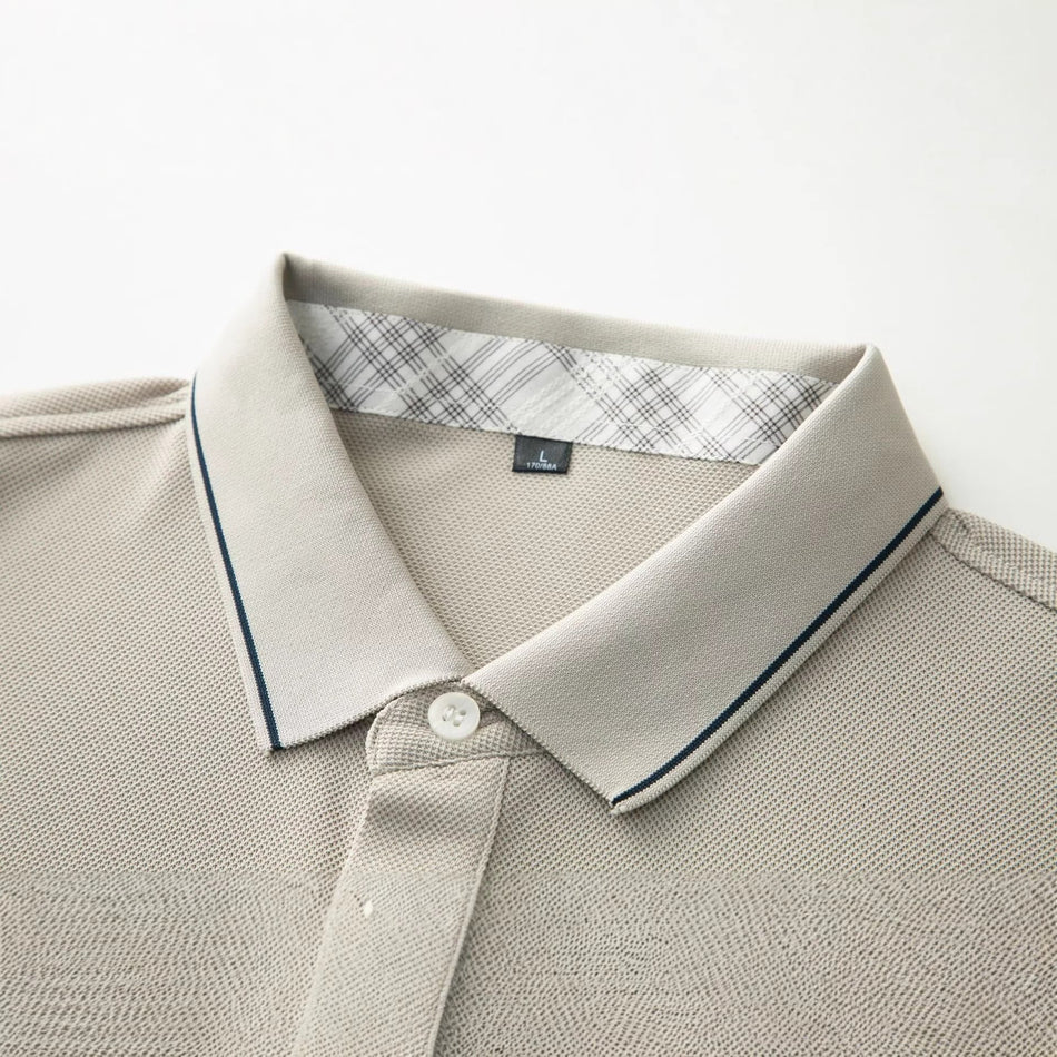 Men's Plus Size Business Casual Short Sleeve Polo Shirt