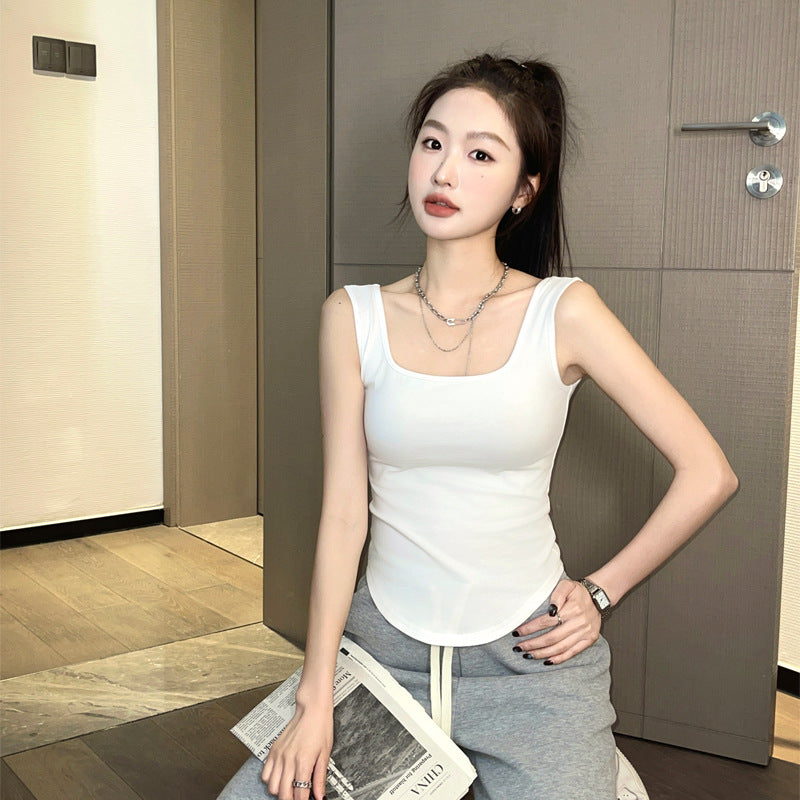 Women's Pure Cotton U-Neck Camisole Tank Top