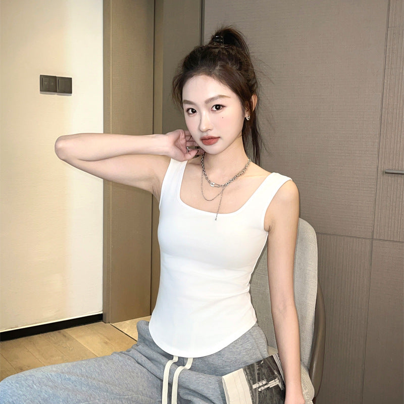 Women's Pure Cotton U-Neck Camisole Tank Top