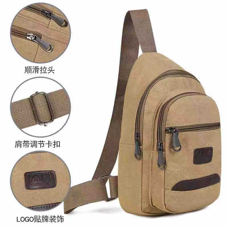 Men's Canvas Crossbody Chest Bag