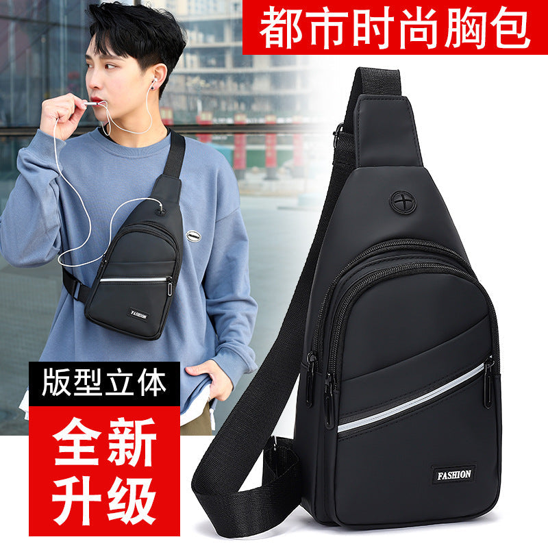 Men's Contrast Color Casual Crossbody Chest Bag