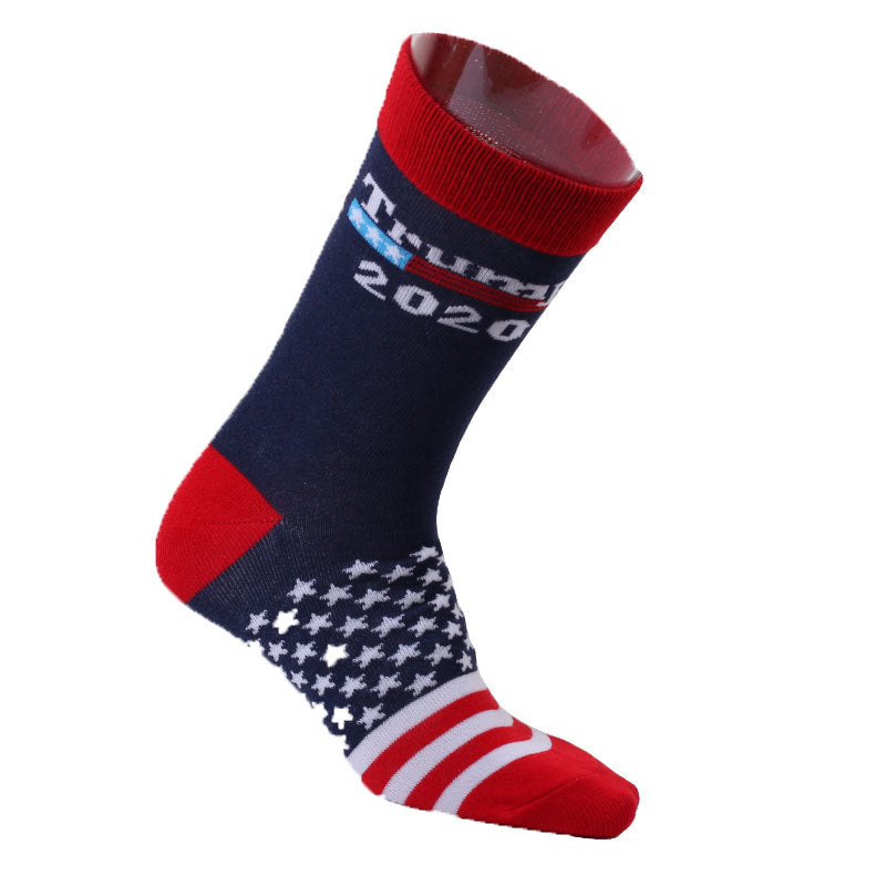 Men's Cotton Mid-Calf American Flag Casual Crew Socks