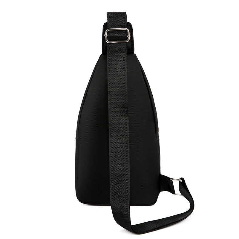 Men's Waterproof Oxford Crossbody Chest Bag Description: