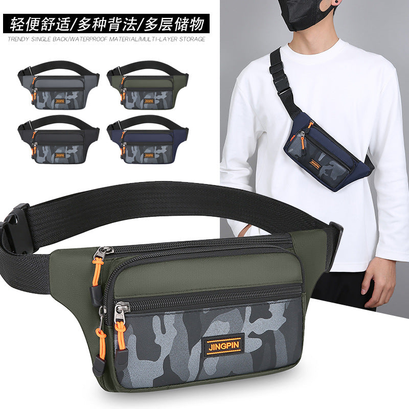 Men's Multi-Compartment Waterproof Waist Bag