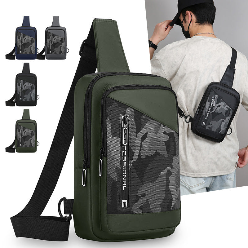 Men's Camouflage Oxford Crossbody Chest Bag