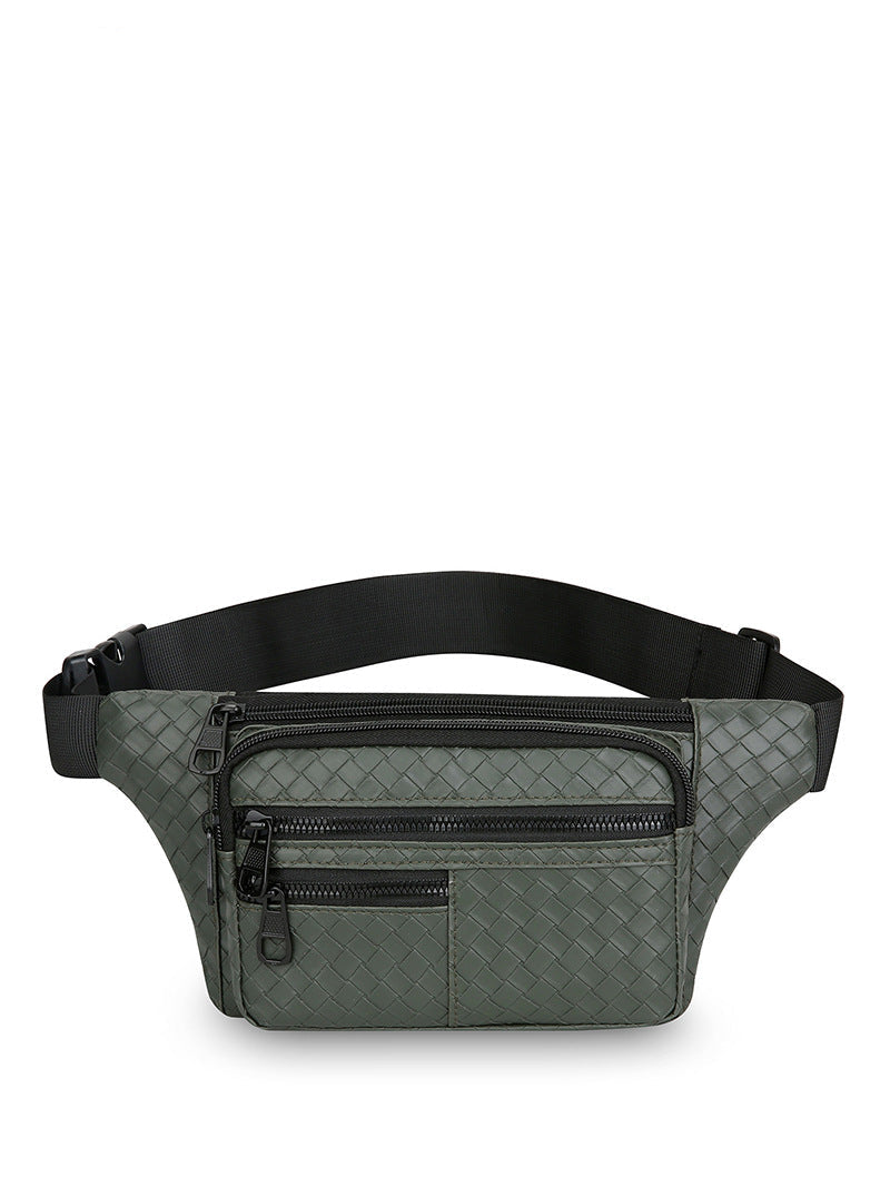 Unisex Multifunctional PU Leather Crossbody Waist Bag